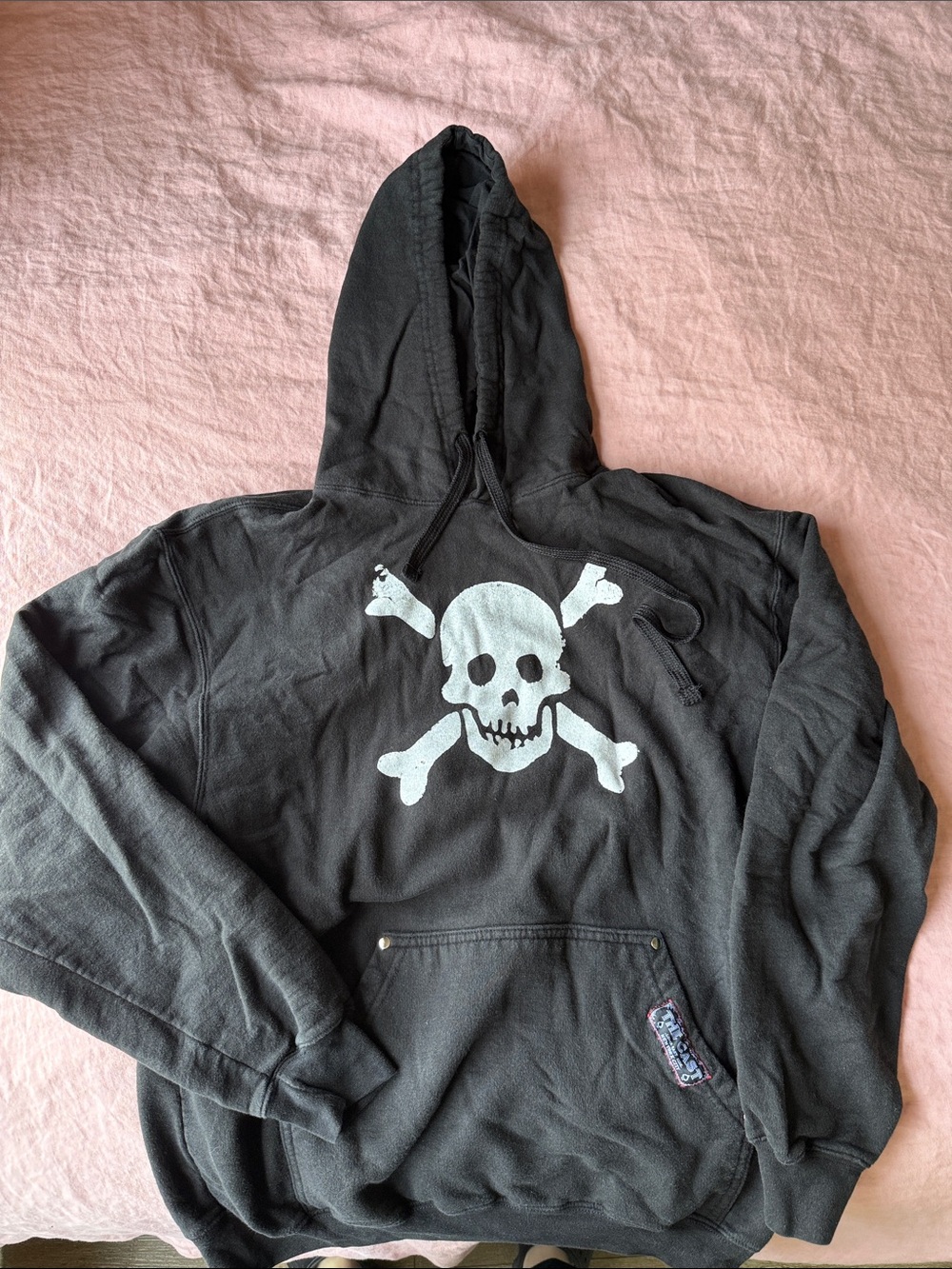 Black Skull Graphic Hoodie Sweatshirt - Women's Sweater